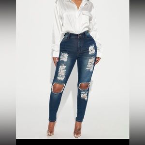 Say Yes To Distress‎ Jeans - Dark Denim